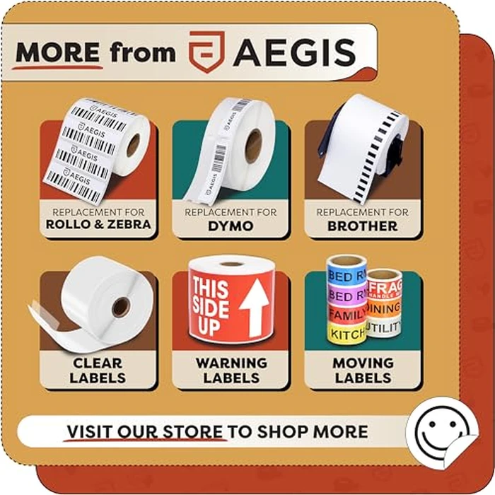 Aegis Adhesives - 1" X 1-1/2" Replacement for DYMO 30347 (12 Rolls/9000 Labels) Direct Thermal Library Book Spine Labels - Compatible with LabelWriter 450, 450 Turbo, 4XL Printers (NOT 550, 5XL) by Aegis Adhesives - Image 9
