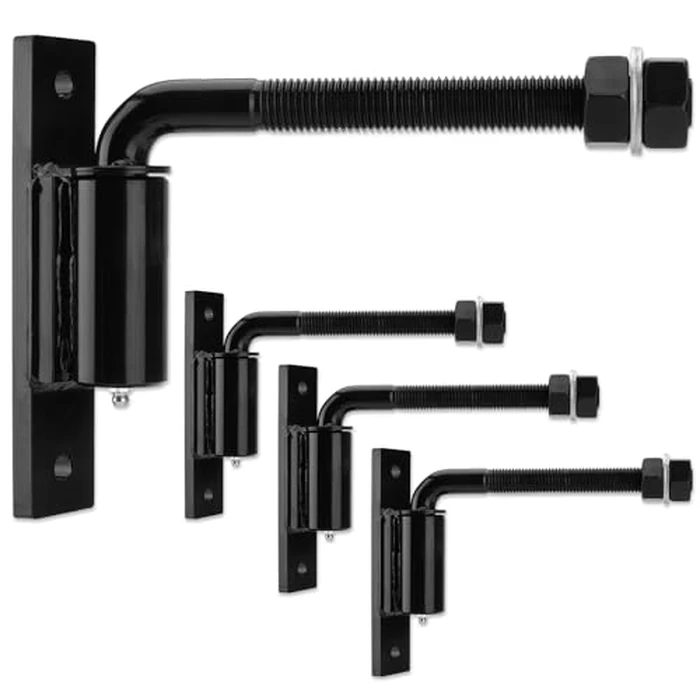 SPARKWHIZ 7inch Heavy Duty Bolt on 3/4" J Bolt Gate Hinge M20 Thread for Large Heavy Driveway Gates Up to 1100 Pounds, 4 Pack by SPARKWHIZ - Image 1