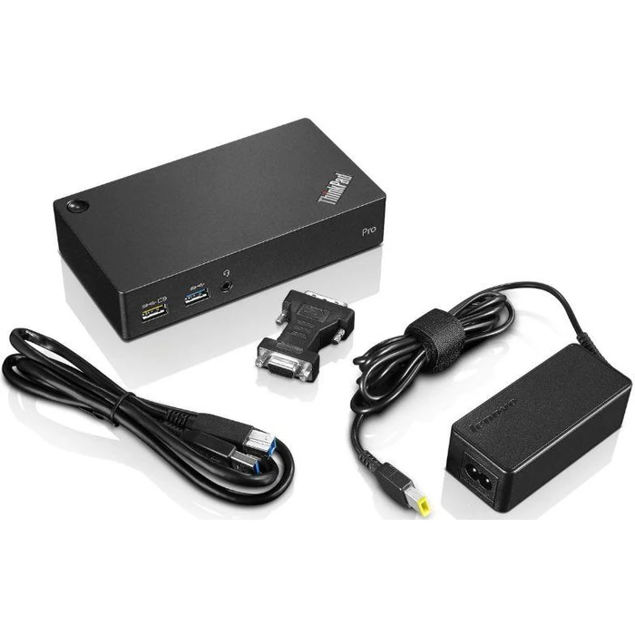 Lenovo ThinkPad USB 3.0 Pro Dock - Black by Lenovo - Refurbished - Excellent condition