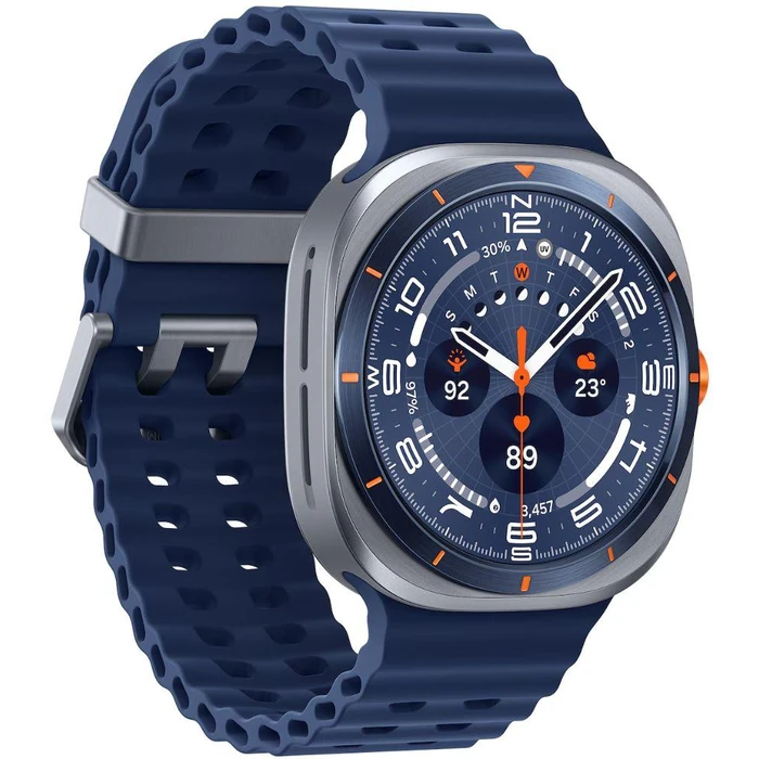 Galaxy Watch Ultra (2025) (Bluetooth + LTE) - 64GB - 47mm - Titanium Blue Titanium Case with Blue Hydrogenated Nitrile Butadiene Rubber Marine Band - S/M/L Size by Samsung - Image 3