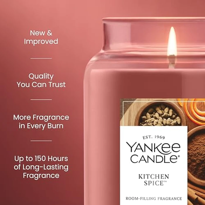 Yankee Candle Kitchen Spice, Scented Candle, 22oz Large Jar with up to 150 Hour Burn Time, Giftable by Yankee Candle - Image 3