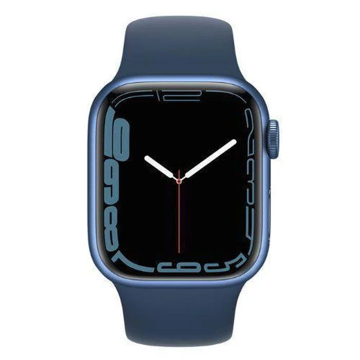 Apple Watch Series 7 (Cellular + GPS) - 32GB - 41mm - Blue Aluminum Case with Abyss Blue Rubber Sport Band by Apple - Refurbished - Acceptable condition