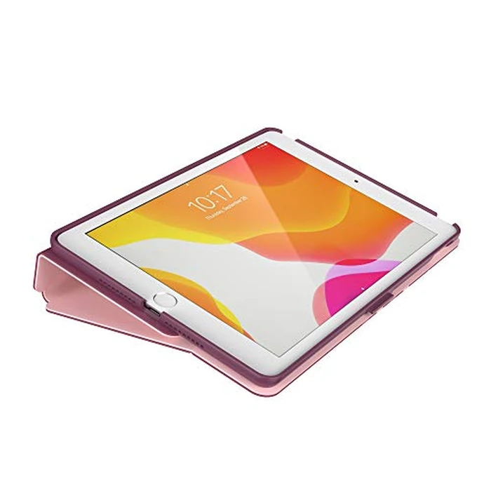 Speck Products Balance Folio Print iPad (2019/2020) Case and Stand, Crimson Forest Stripes/Lush Burgundy by Speck - Image 5