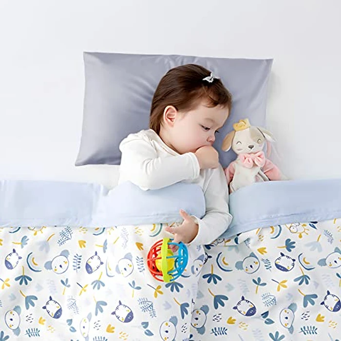 Fittia Cotton Toddler Pillowcase with Envelope Closure, Soft and Breathable Travel Pillow Case Cover Pack of 2, 14x20 Inches Small Pillow Case by Fittia - Image 2