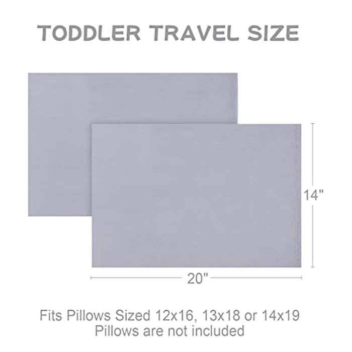 Fittia Cotton Toddler Pillowcase with Envelope Closure, Soft and Breathable Travel Pillow Case Cover Pack of 2, 14x20 Inches Small Pillow Case by Fittia - Image 6