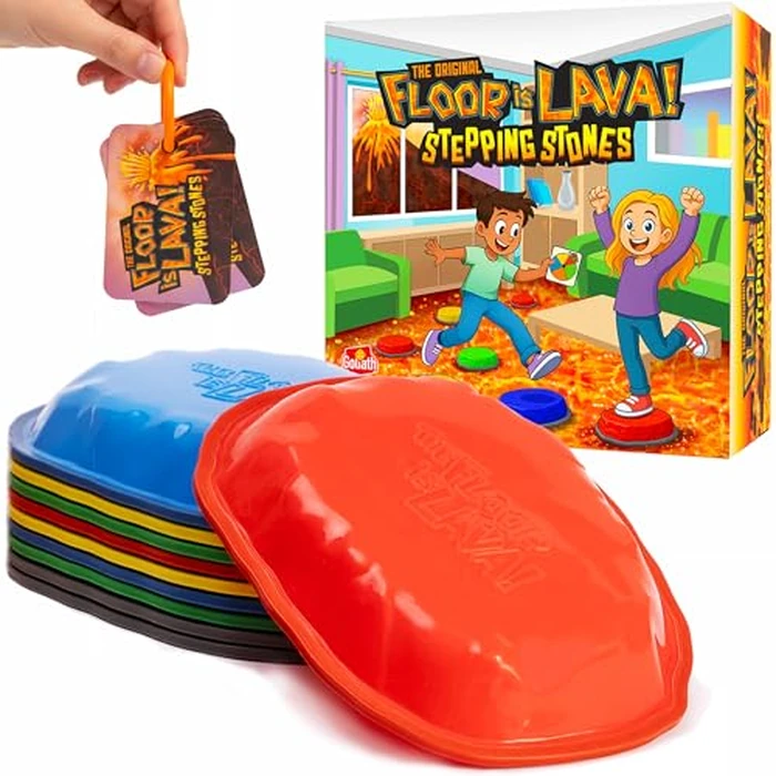 Endless Games The Floor is Lava Stepping Stones Game | Promotes Physical Activity Coordination and Balance | Perfect for Indoor Outdoor Play | Includes 10 Alexa Songs | 2+ Players, Ages 3+ by Goliath - Image 1