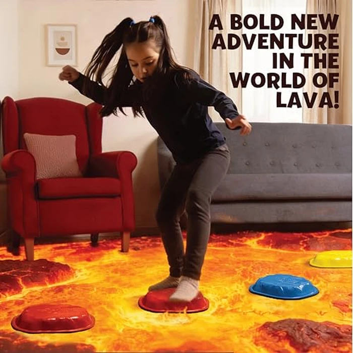 Endless Games The Floor is Lava Stepping Stones Game | Promotes Physical Activity Coordination and Balance | Perfect for Indoor Outdoor Play | Includes 10 Alexa Songs | 2+ Players, Ages 3+ by Goliath - Image 2