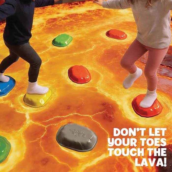 Endless Games The Floor is Lava Stepping Stones Game | Promotes Physical Activity Coordination and Balance | Perfect for Indoor Outdoor Play | Includes 10 Alexa Songs | 2+ Players, Ages 3+ by Goliath - Image 6