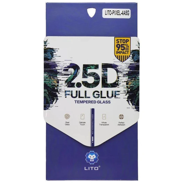 LITO 2.5D Full Glue Tempered Glass Screen Protector for Google Pixel 4A 5G - Clear by LITO - Image 1
