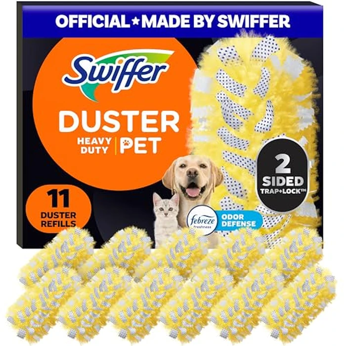 Swiffer Pet Heavy Duty Dusters Refills, Multisurface 360 Dusters with Febreze Odor Defense, 11 Count by Swiffer - Used - Like New condition