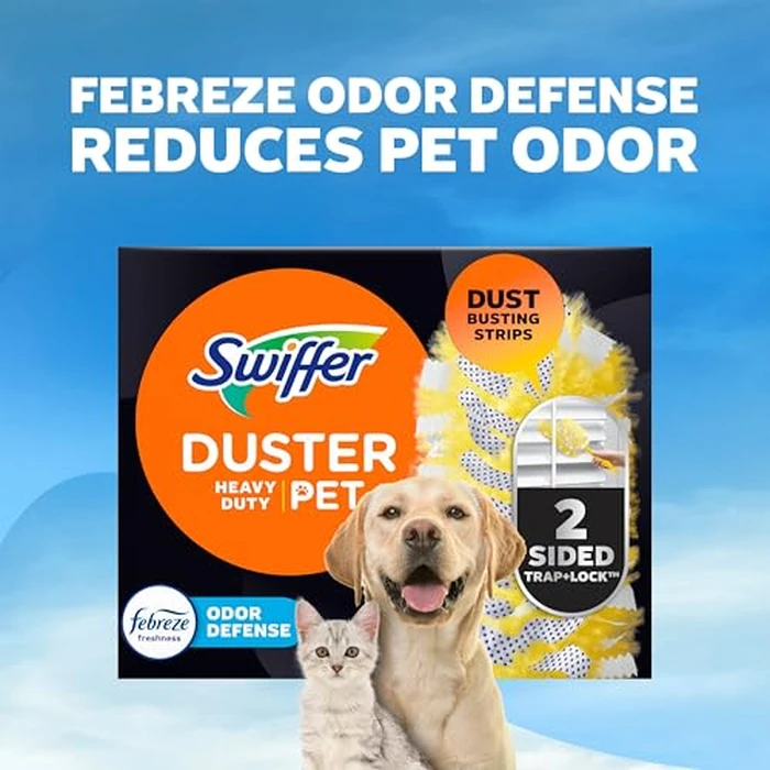 Swiffer Pet Heavy Duty Dusters Refills, Multisurface 360 Dusters with Febreze Odor Defense, 11 Count by Swiffer - Image 6