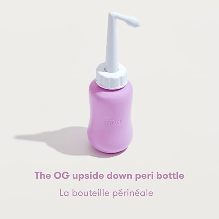 Frida Mom Upside Down Peri Bottle Sprayer, Perineal Care & Postpartum Recovery, Portable Travel Bidet & Perineal Cleanser with Travel Bag, Postpartum Essential, Pink by Frida Baby - Image 2