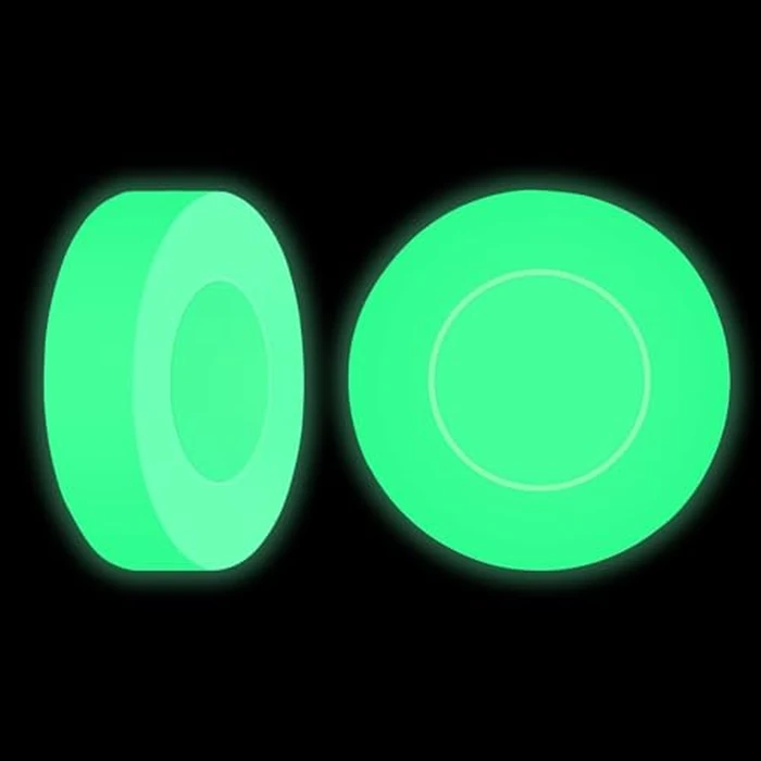 2Pcs Ice Hockey Puck Glow in The Dark, Ice Hockey Balls Sports Party Pucks Luminous Toy Floor Puck for Kids Adults Youth Outdoor Game Gift by Legdro - Used - Like New condition - CA$10.40