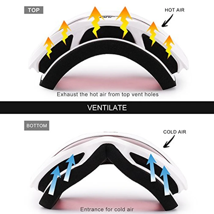 Juli Ski Goggle/Snow Snowboard Goggles for Men, Women & Youth - 100% UV Protection Anti-Fog Dual Lens(White Frame+15% VLT ColorfulLens) by juli eyewear - Image 5