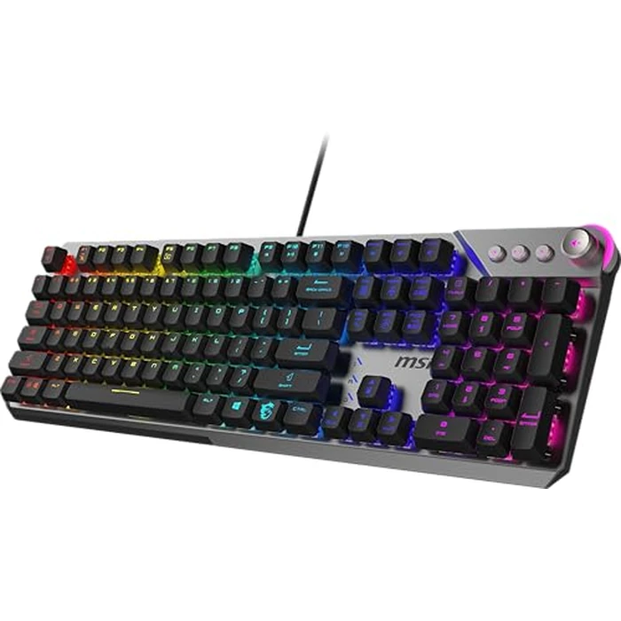 MSI Strike 600 - KAILH Midnight PRO Silent Tactile SWITCHES - Ergonomic Keycaps, Anti-Slip Base, Per-Key RGB Mystic Light, USB 2.0 - Full-Sized by MSI - Image 3