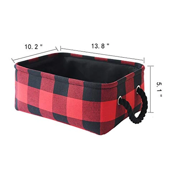 INough Christmas Baskets Empty for Christmas Gifts, Storage Basket Farmhouse Storage Bins for Kids Toy storage Basket Gift Fabric Toy Box for Baby/Kids/Nursery Room by INough - Image 5