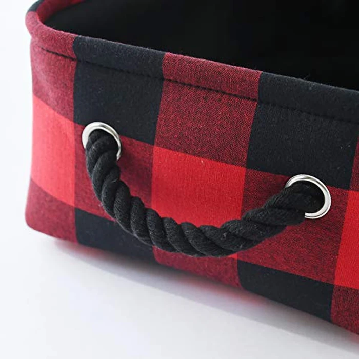 INough Christmas Baskets Empty for Christmas Gifts, Storage Basket Farmhouse Storage Bins for Kids Toy storage Basket Gift Fabric Toy Box for Baby/Kids/Nursery Room by INough - Image 9