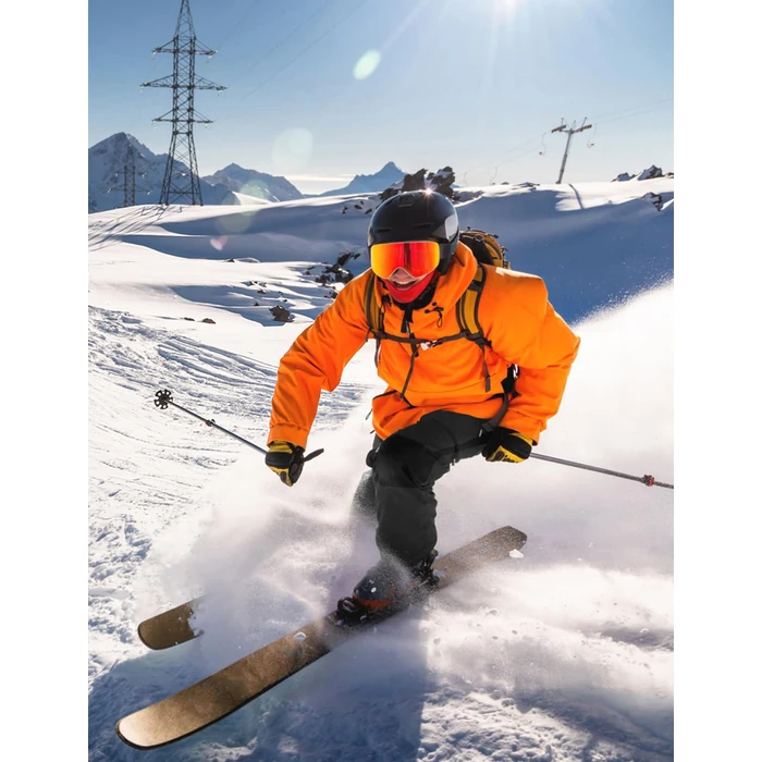 TBMPOY Men's Snow Ski Hiking Pants Waterproof Winter Fleece Lined Pants Camping Skiing Ice Fishing Pants with Belt 02 Thick Dark Grey S by TBMPOY - Image 3