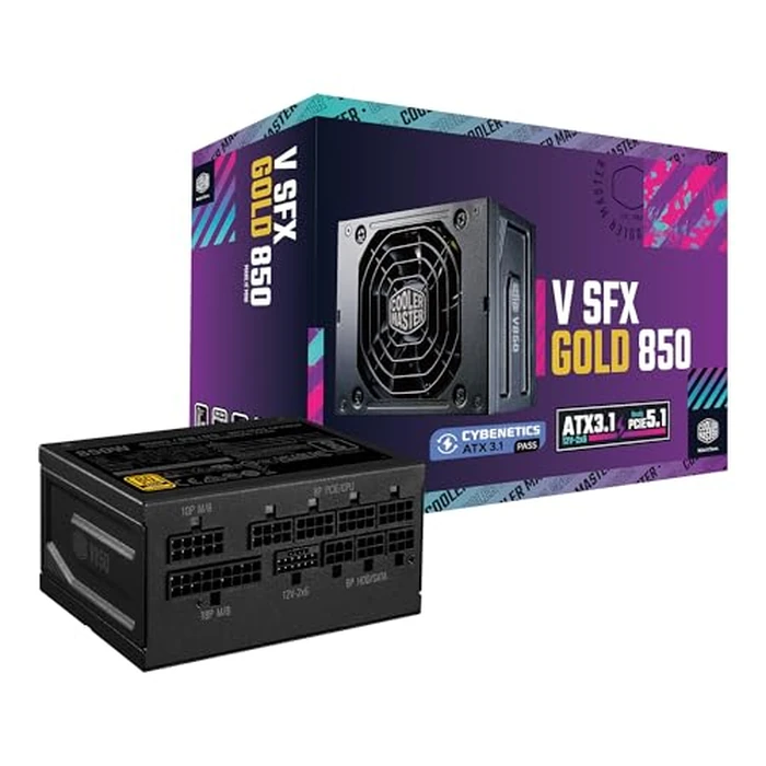Cooler Master V850 SFX Gold Full Modular, 850W, 80+ Gold Efficiency, ATX Bracket Included, Quiet FDB Fan, Semi-fanless Operation, SFX Form Factor, 10 Year Warranty by Cooler Master - Used - Like New condition - CA$208.53