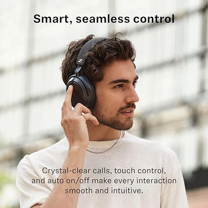 Sennheiser Momentum 4 Wireless Headphones, Bluetooth for Crystal-Clear Calls w/Adaptive Noise Cancellation, 60h Battery Life, Customizable Sound & Lightweight Folding Design, Graphite by Sennheiser - Image 7
