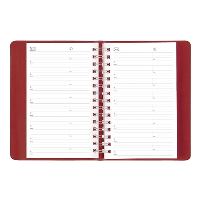 Brownline(R) 2025 Essential Daily/Monthly Planner, Appointment Book, 12 Months, January to December, Twin-Wire Binding, 8" x 5", Red (CB634W.RED-25) by Brownline - Image 3