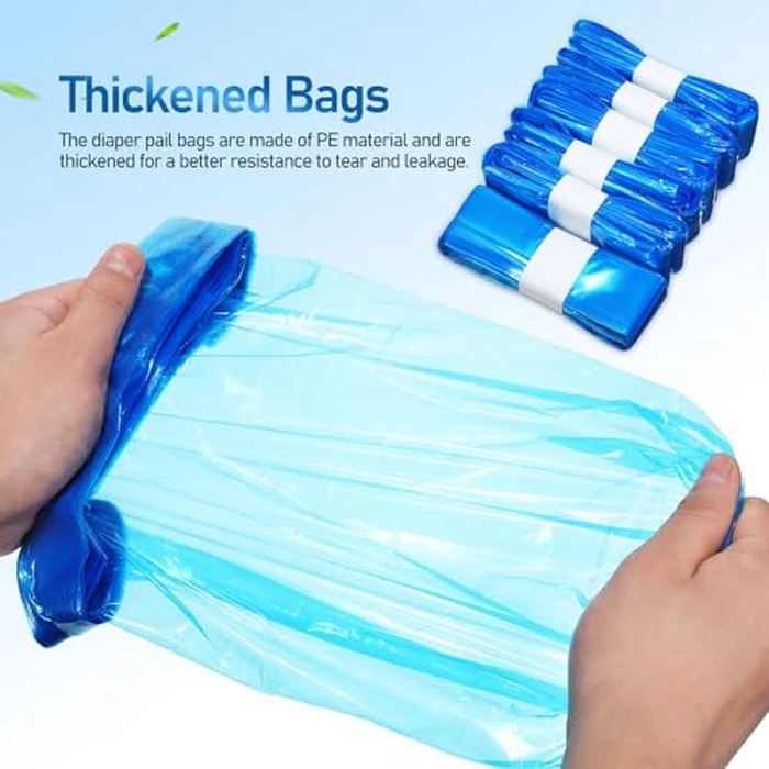 Ciieeo 12 Pack Diaper Pail Refills Bags, Blue Diaper Disposal Garbage Bags Compatible with Major Pails, Multi-layer Thickened PE for Baby and Infant Pet Home Nursery Supply, 4.5m per Roll by Ciieeo - Image 3