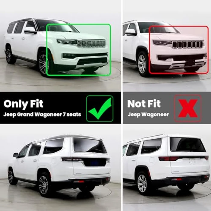 LASFIT Floor Mats for Jeep Grand Wagoneer/Grand Wagoneer L 2022 2023 2024 2025 7 Seats (NOT Fit for 8-Seat) All Weather TPE Custom Fit Car Mats Floor Liners 1st & 2nd & 3th Row, Black by LASFIT - Image 2