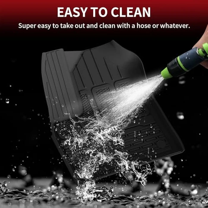 LASFIT Floor Mats for Jeep Grand Wagoneer/Grand Wagoneer L 2022 2023 2024 2025 7 Seats (NOT Fit for 8-Seat) All Weather TPE Custom Fit Car Mats Floor Liners 1st & 2nd & 3th Row, Black by LASFIT - Image 6