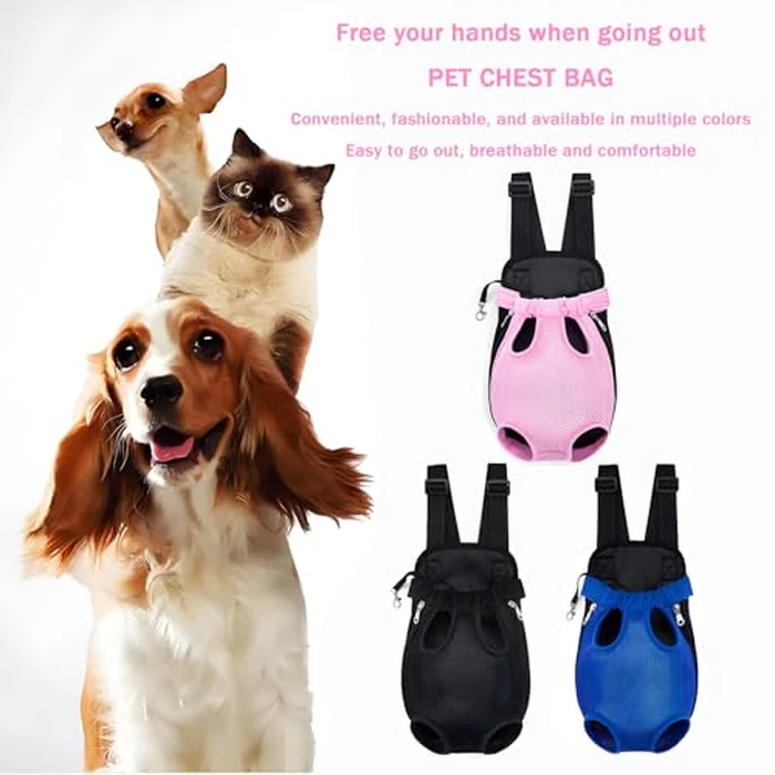 Pet Carrier Backpack, Adjustable Pet Front Carriers for Small Medium Dogs Cats 5-18 Lbs, Legs Out, Dog Cat Carrier Backpack for Hiking,Camping,Traveling,Cycling (Pink, Medium（Fit:5-10lb）) by Yehenarn - Image 4