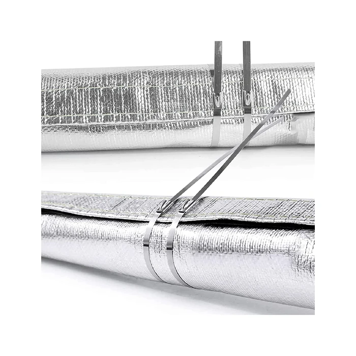 Alioncar Heat Shroud Aluminized Sleeving Heat Shield fuel line wire heat sleeve for Ultimate Heat Protection Hose Wire Sleeving, 1/2" I.D.x 10FT with 10PCS Stainless Steel Cable Metal Ties-Silve by Alioncar - Image 6
