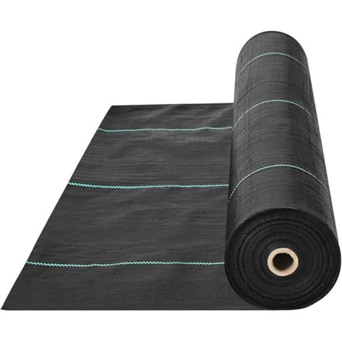VEVOR Garden Weed Barrier Fabric, 5.8 OZ Heavy Duty Landscape Fabric, 4ft x 100ft Weed Block Control for Garden Ground Cover, Woven Geotextile Fabric for Landscaping, Gardening, Underlayment, Black by VEVOR - Image 1