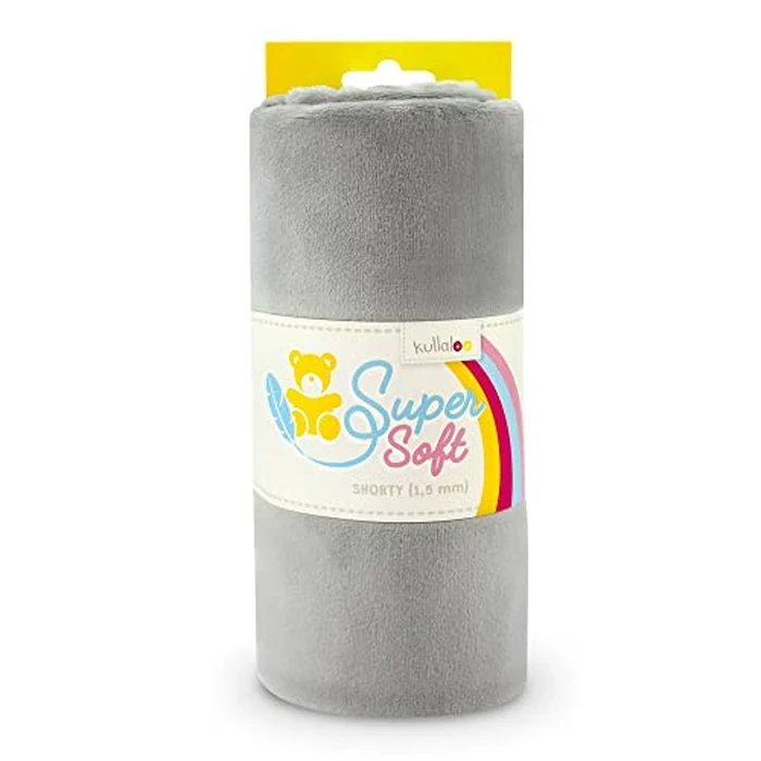 kullaloo Plush Fabric | Solid Silver Grey Minky Fabric for Sewing | Super Soft Cuddle Material | 39.5x29.5" | Plushies, Baby Blankets, Pillows, Dog Beds, Cat Beds, Beanie, Baby Accessories, Apparel by kullaloo - Image 1