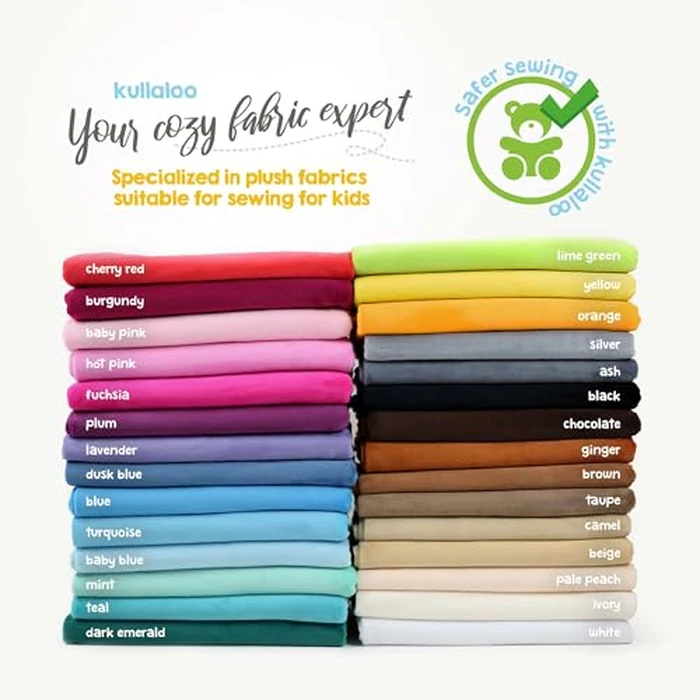 kullaloo Plush Fabric | Solid Silver Grey Minky Fabric for Sewing | Super Soft Cuddle Material | 39.5x29.5" | Plushies, Baby Blankets, Pillows, Dog Beds, Cat Beds, Beanie, Baby Accessories, Apparel by kullaloo - Image 2