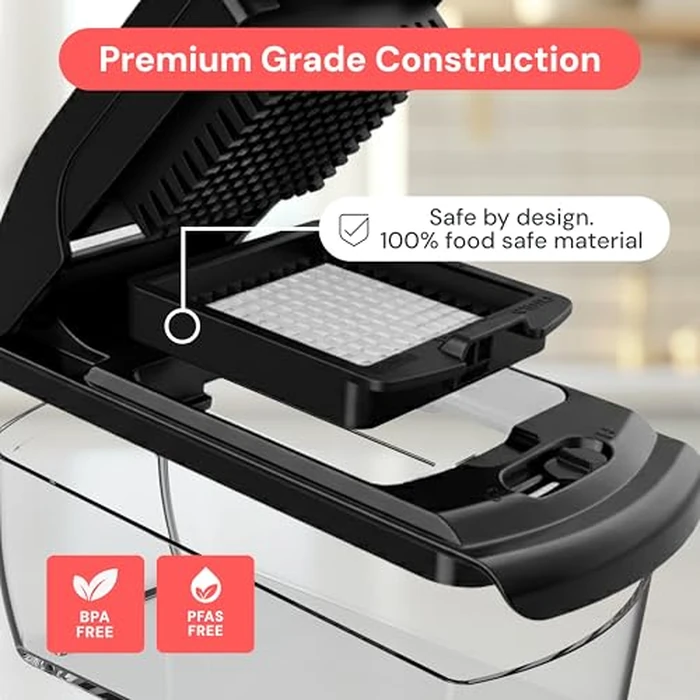 Fullstar The Original Pro Chopper - Vegetable Chopper and Spiralizer, Food Chopper with Container, Fruit Slicer, Kitchen Gadgets & Gifts, Home Essentials (4 in 1, Black) by fullstar - Image 5