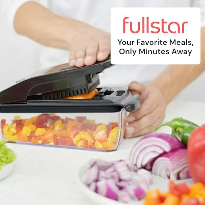 Fullstar The Original Pro Chopper - Vegetable Chopper and Spiralizer, Food Chopper with Container, Fruit Slicer, Kitchen Gadgets & Gifts, Home Essentials (4 in 1, Black) by fullstar - Image 8
