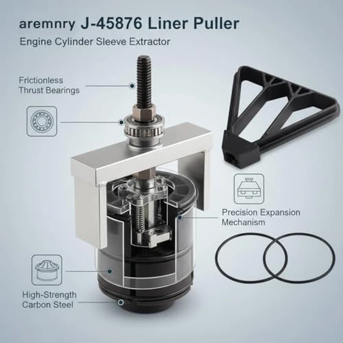 aremnry Cylinder Liner Puller for Detroit Diesel 60 Series DD13 DD15 DD16 MTU S2000, J-45876 & OTC 5875 Alternative, Heavy Duty Liner Remover with Thrust Bearing, 5.0" to 5.75" Bores by aremnry - Image 2