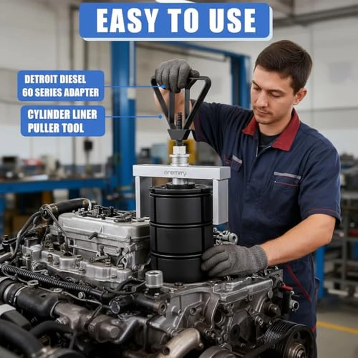 aremnry Cylinder Liner Puller for Detroit Diesel 60 Series DD13 DD15 DD16 MTU S2000, J-45876 & OTC 5875 Alternative, Heavy Duty Liner Remover with Thrust Bearing, 5.0" to 5.75" Bores by aremnry - Image 6