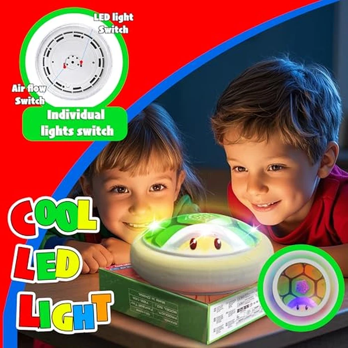 Glückpa Boys Toys Gifts, Hover Soccer Ball with LED Lights, Indoor Soccer Toys Games, Turtle Shell Toys for Kids Ages 3-12, Kids Boys Christmas Birthday Gifts, Air Floating Ball by Glückpa - Image 4