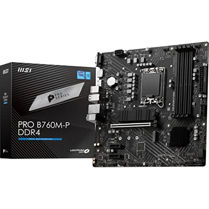 MSI PRO B760M-P DDR4 (Supports 12th/13th Gen Intel Processors, LGA 1700, DDR4, PCIe 4.0, M.2, 1Gbps LAN, USB 3.2 Gen2, mATX) by MSI - Used - Good condition - CA$112.58