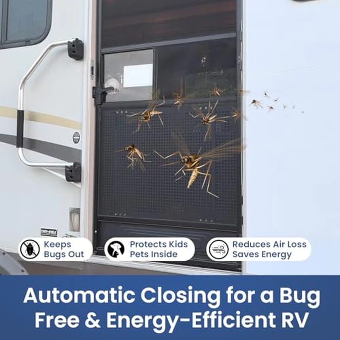 Safoner RV Screen Door Closer with Adjustable Tension, Aluminum Automatic Closing Device with Accessories, Works with Most Camper Latches & Travel Trailer Handles by Safoner - Image 3