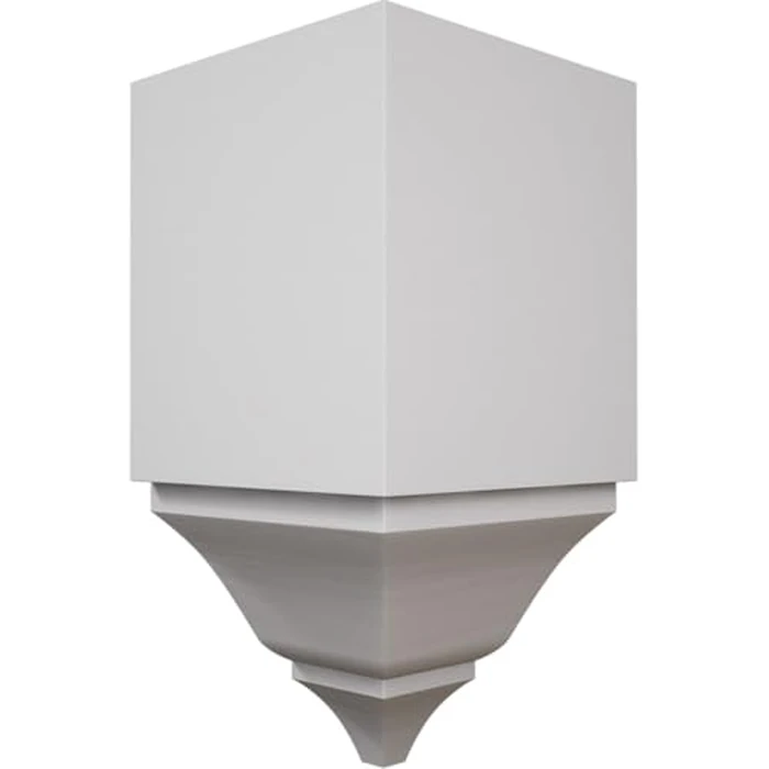 3 5/8"W x 3 5/8"P x 7 1/2"H Americraft Solid Paint Grade Wood Inside Crown Moulding Block for Profiles up to 4"H x 3 5/8"P, Primed Pine by Ekena Millwork - Used - Very Good condition