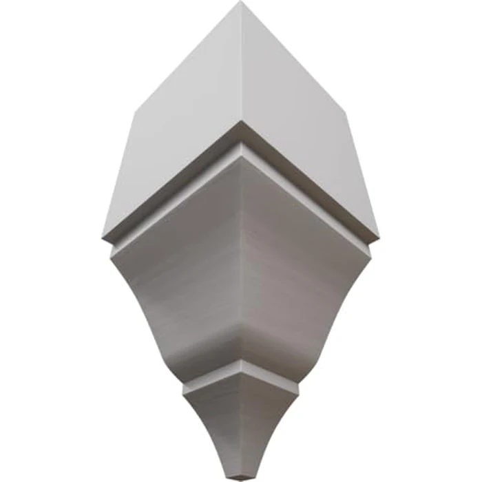 3 5/8"W x 3 5/8"P x 7 1/2"H Americraft Solid Paint Grade Wood Inside Crown Moulding Block for Profiles up to 4"H x 3 5/8"P, Primed Pine by Ekena Millwork - Image 5