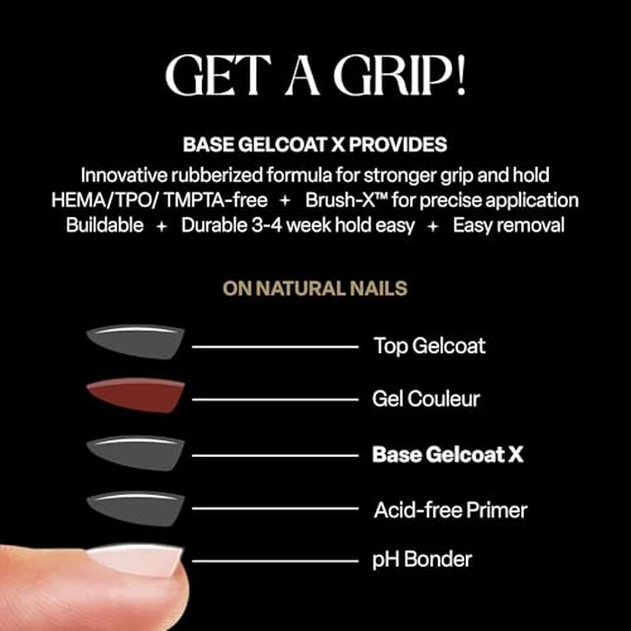 APRÉS Base Gelcoat X 15ml | HEMA & TPO-Free Rubber Base Scratch Resistant Gel Nail Polish Soak Off Base Coat by APRÉS - Image 4