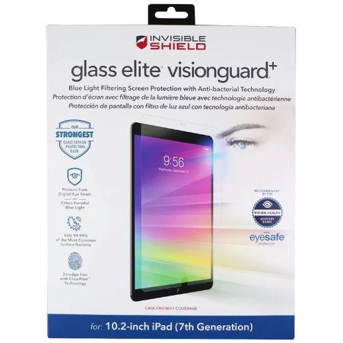 Zagg InvisibleShield Glass Elite VisionGuard+ Screen Protector for iPad 7 - Clear by Zagg InvisibleShield - Refurbished - Brand New condition - US$26.93