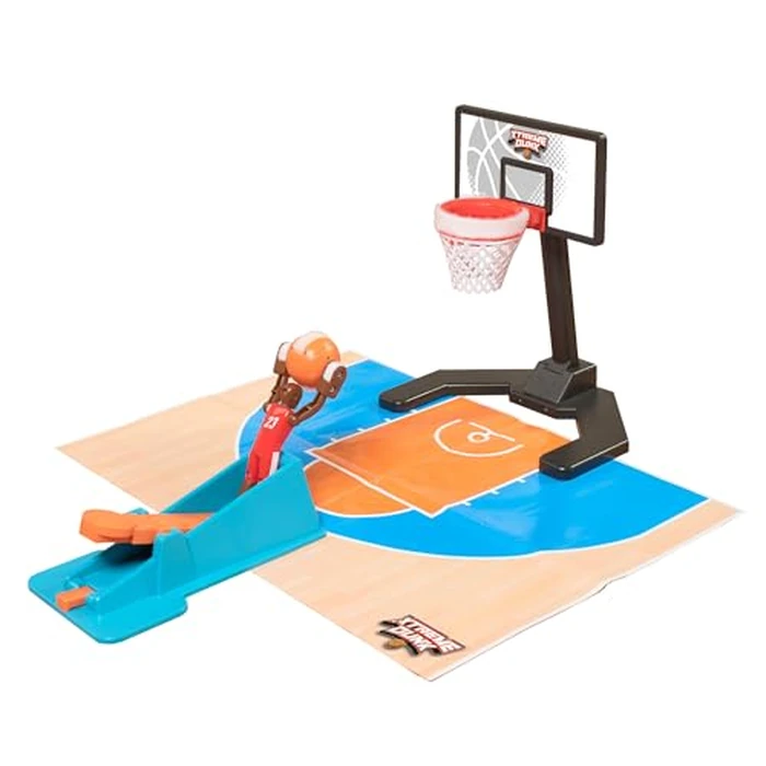 TOMY Xtreme Dunk - Trick Shot Mini Basketball Game Set with Mini Hoop and Player Figure - Tabletop Indoor Basketball Game - Kids Sports Toys - Ages 6 Years and Up by TOMY - Used - Like New condition - US$8.96