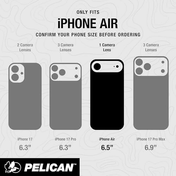 Pelican Voyager iPhone Air Case [Compatible with MagSafe] Rugged Phone Case w/ 24ft Military-Grade Drop Protection - Heavy Duty Phone Cover w/Belt Clip Holster for iPhone Air - Black/Clear by Pelican - Image 3