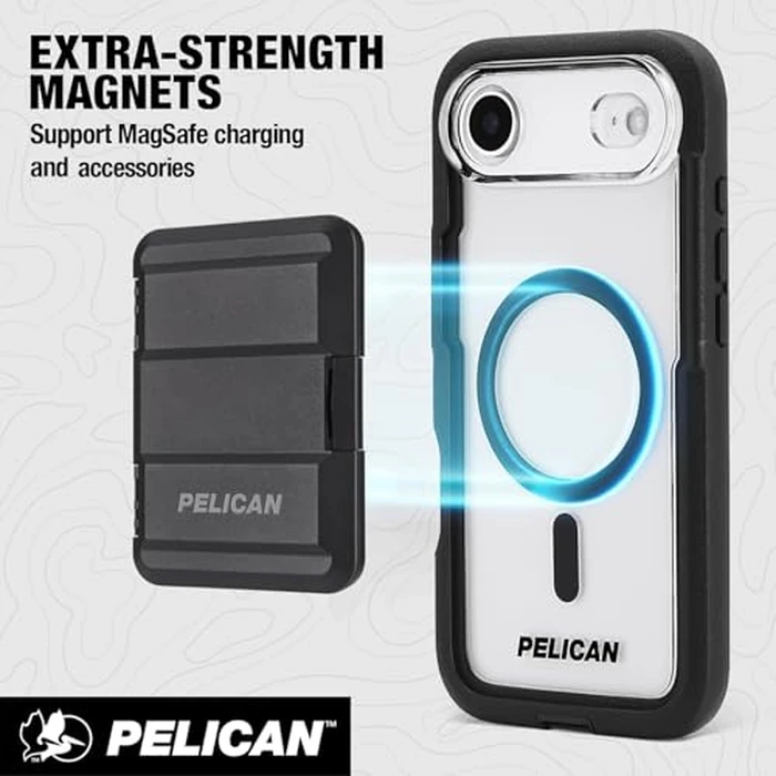 Pelican Voyager iPhone Air Case [Compatible with MagSafe] Rugged Phone Case w/ 24ft Military-Grade Drop Protection - Heavy Duty Phone Cover w/Belt Clip Holster for iPhone Air - Black/Clear by Pelican - Image 4