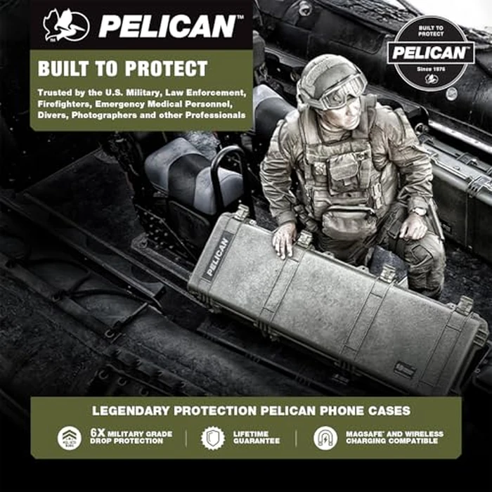 Pelican Voyager iPhone Air Case [Compatible with MagSafe] Rugged Phone Case w/ 24ft Military-Grade Drop Protection - Heavy Duty Phone Cover w/Belt Clip Holster for iPhone Air - Black/Clear by Pelican - Image 9
