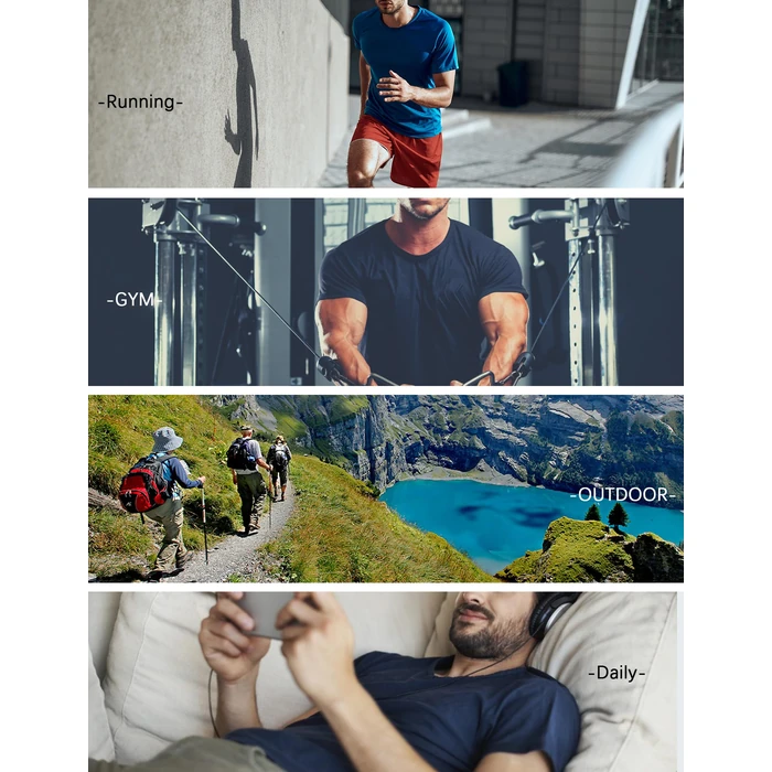 OYGSieg 5 Pack Mens Workout Shirts Quick Dry Short Sleeve Athletic Crew Neck T-Shirts for Running Gym Training Fitness 5A L by OYGSieg - Image 6