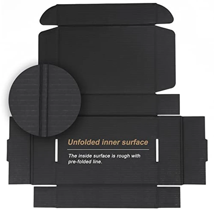 ZBEIVAN 9x6x2 Black Small Shipping Boxes, 20 Packs Corrugated Cardboard Mailer Boxes for Packaging Small Business Mailing Gifts Wrap Boxes with Lids by ZBEIVAN - Image 7